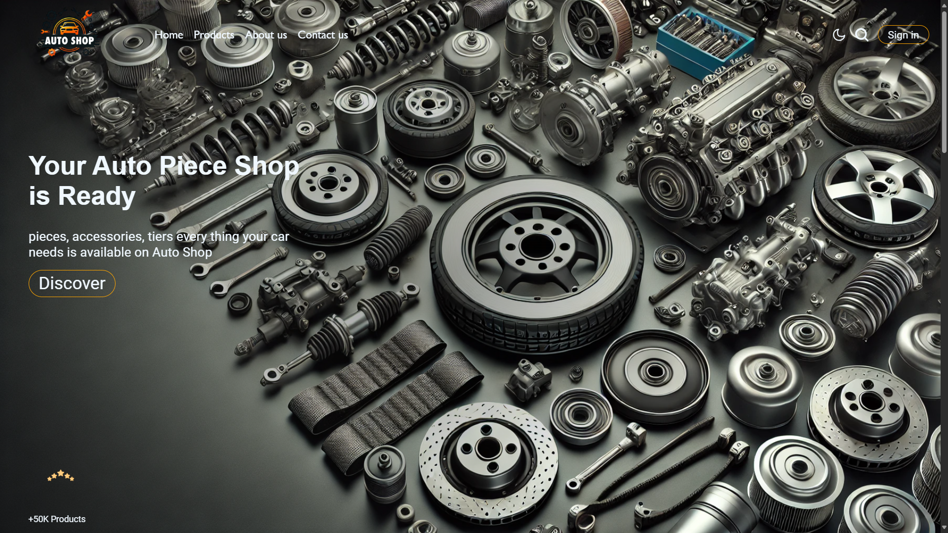 Auto Parts E-Commerce project screenshot
