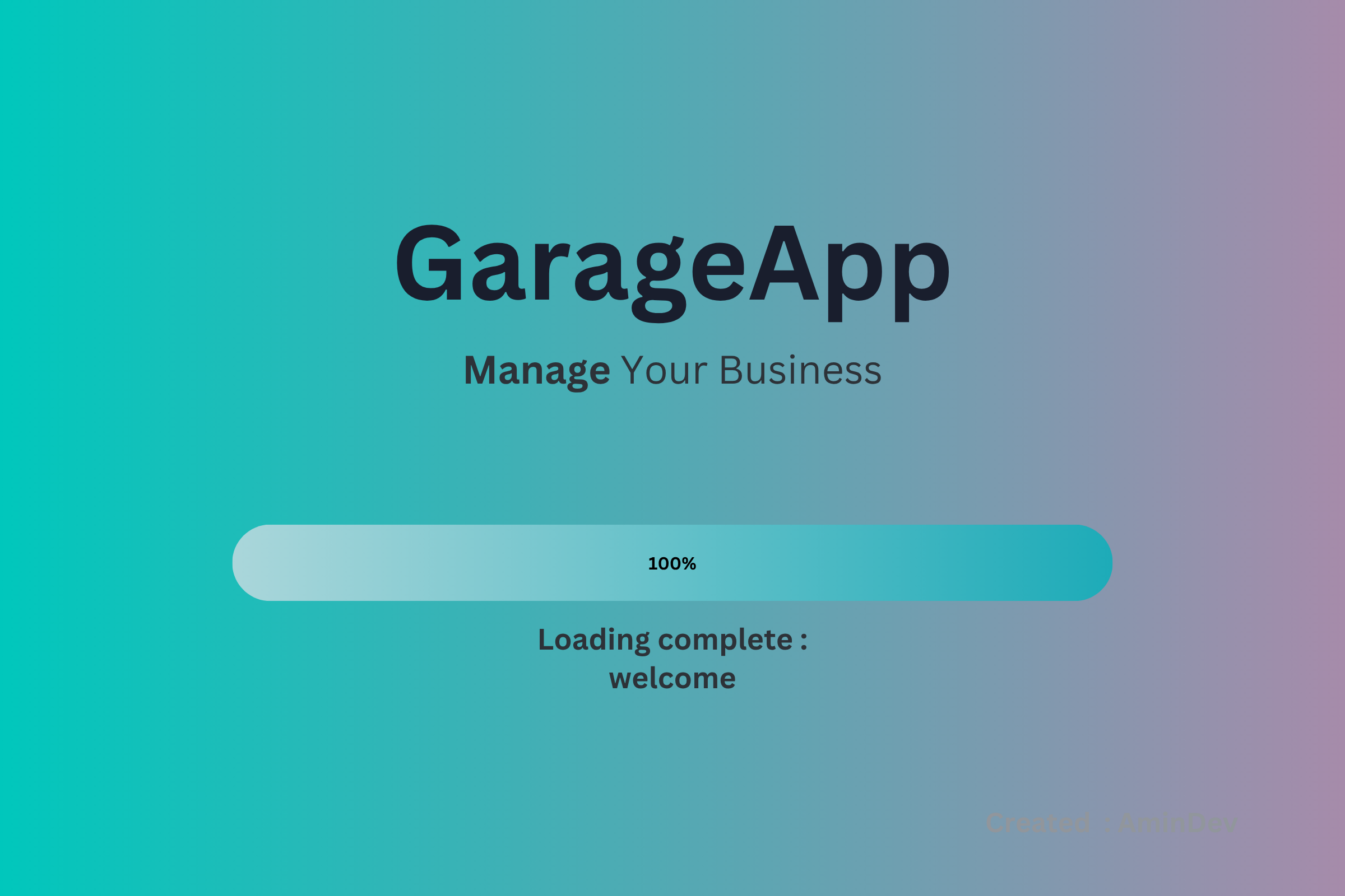 Garage Management App project screenshot